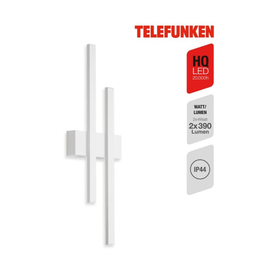 Telefunken 313206TF - LED Vanjska zidna svjetiljka 2xLED/8W/230V IP44
