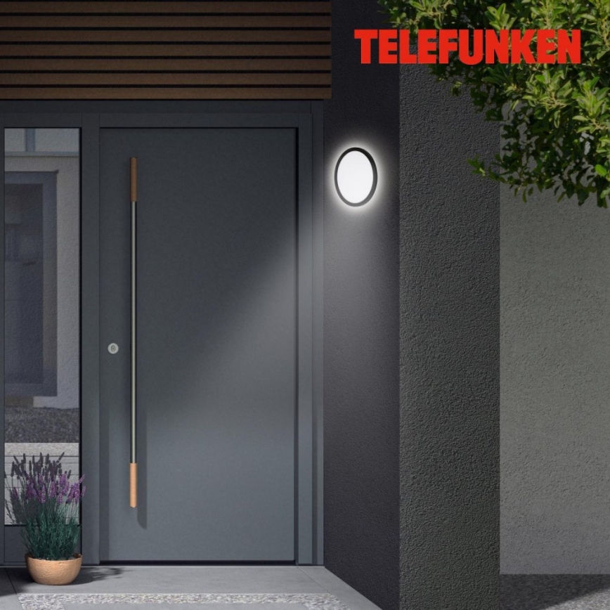 Telefunken 313405TF - Vanjska zidna LED svjetiljka LED/15W/230V IP44 crna