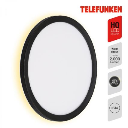 Telefunken 313405TF - Vanjska zidna LED svjetiljka LED/15W/230V IP44 crna