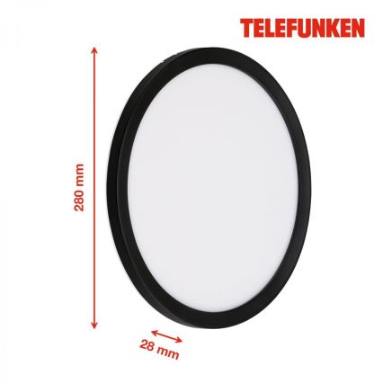 Telefunken 313405TF - Vanjska zidna LED svjetiljka LED/15W/230V IP44 crna