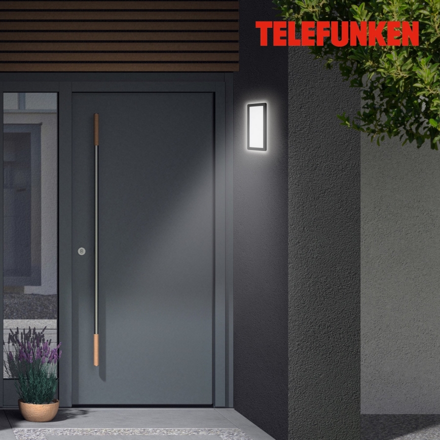 Telefunken 313605TF - LED Vanjska zidna svjetiljka LED/16W/230V IP44 crna