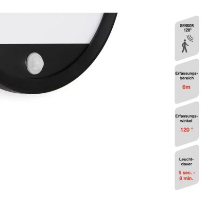 Telefunken 313705TF - LED vanjsko zidno svjetlo sa senzorom LED/15W/230V IP44