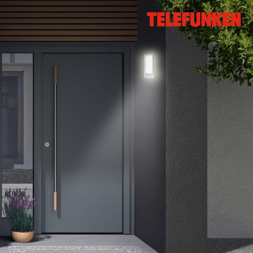 Telefunken 313904TF - LED vanjsko zidno svjetlo sa senzorom LED/16W/230V IP44