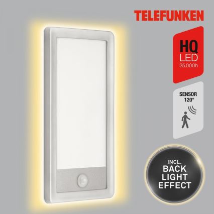 Telefunken 313904TF - LED vanjsko zidno svjetlo sa senzorom LED/16W/230V IP44
