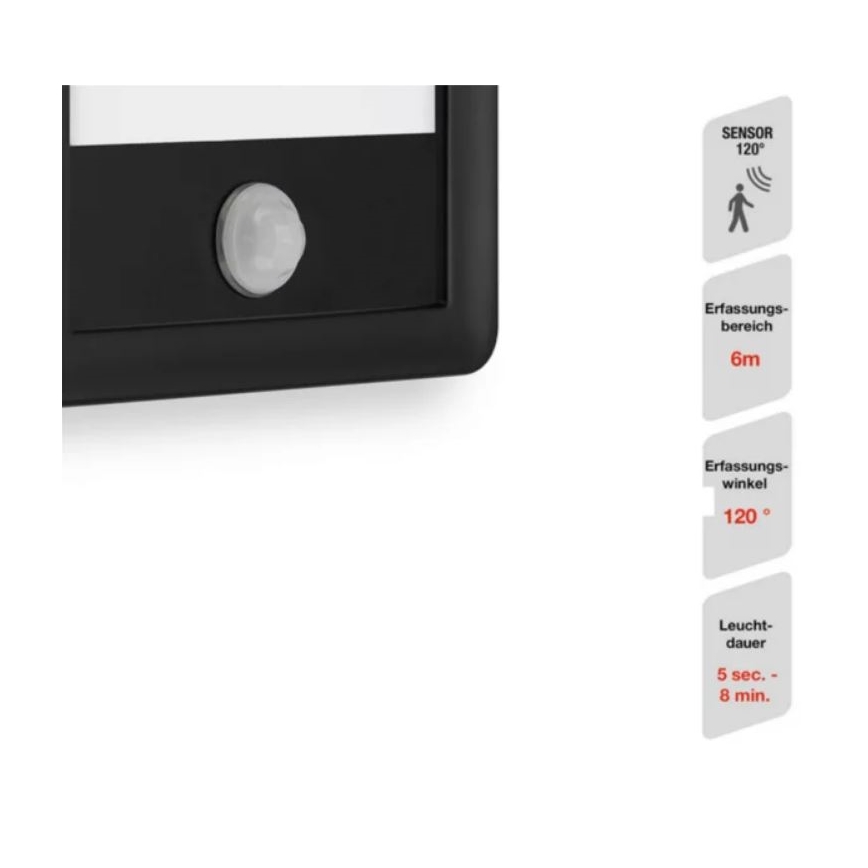 Telefunken 313905TF - LED vanjsko zidno svjetlo sa senzorom LED/16W/230V IP44