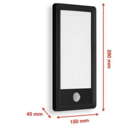 Telefunken 313905TF - LED vanjsko zidno svjetlo sa senzorom LED/16W/230V IP44