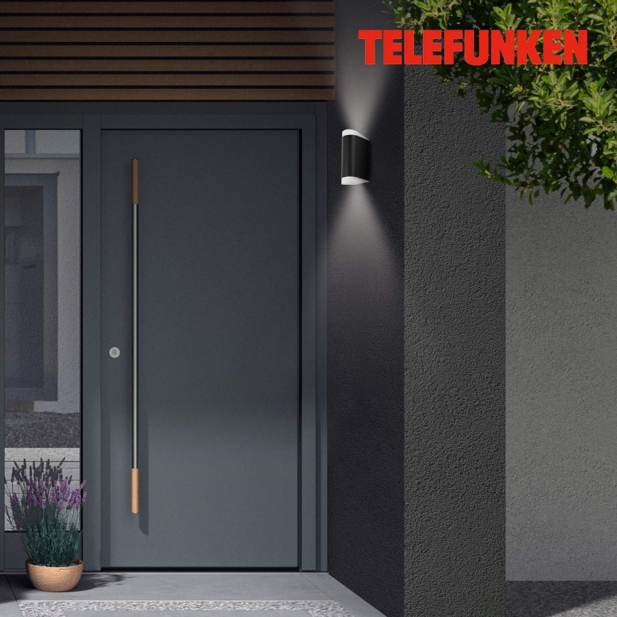 Telefunken 314905TF - LED Vanjska zidna svjetiljka 2xGU10/5W/230V IP44 crna