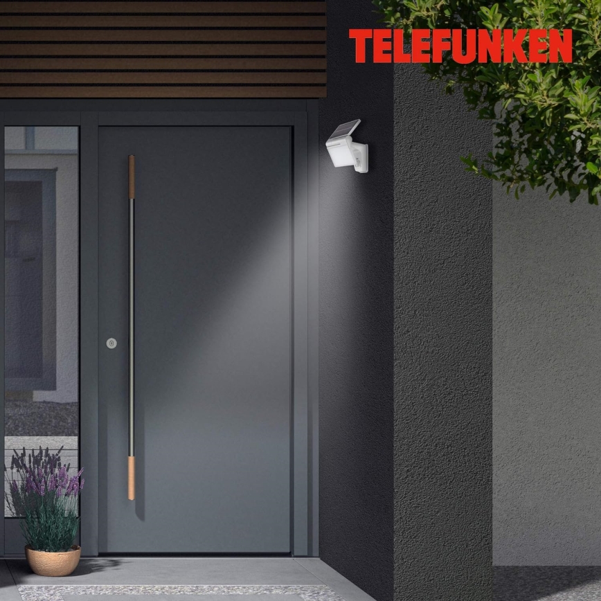 Telefunken 315204TF - LED Solarna zidna svjetiljka sa senzorom LED/3W/3,7V IP44 2000 mAh