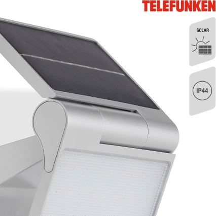 Telefunken 315204TF - LED Solarna zidna svjetiljka sa senzorom LED/3W/3,7V IP44 2000 mAh