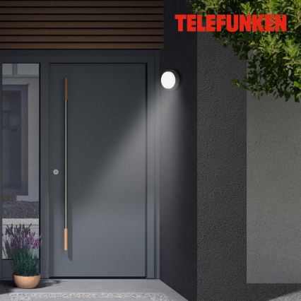 Telefunken 315305TF - LED Vanjska zidna svjetiljka sa senzorom LED/12W/230V IP44 crna