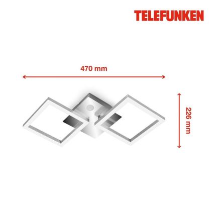 Telefunken 318508TF - LED Stropna svjetiljka sa senzorom FRAME LED/12W/230V 3000K mat krom