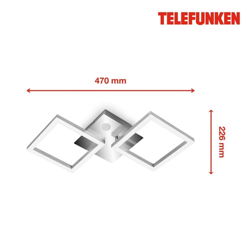 Telefunken 318508TF - LED Stropna svjetiljka sa senzorom FRAME LED/12W/230V 3000K mat krom