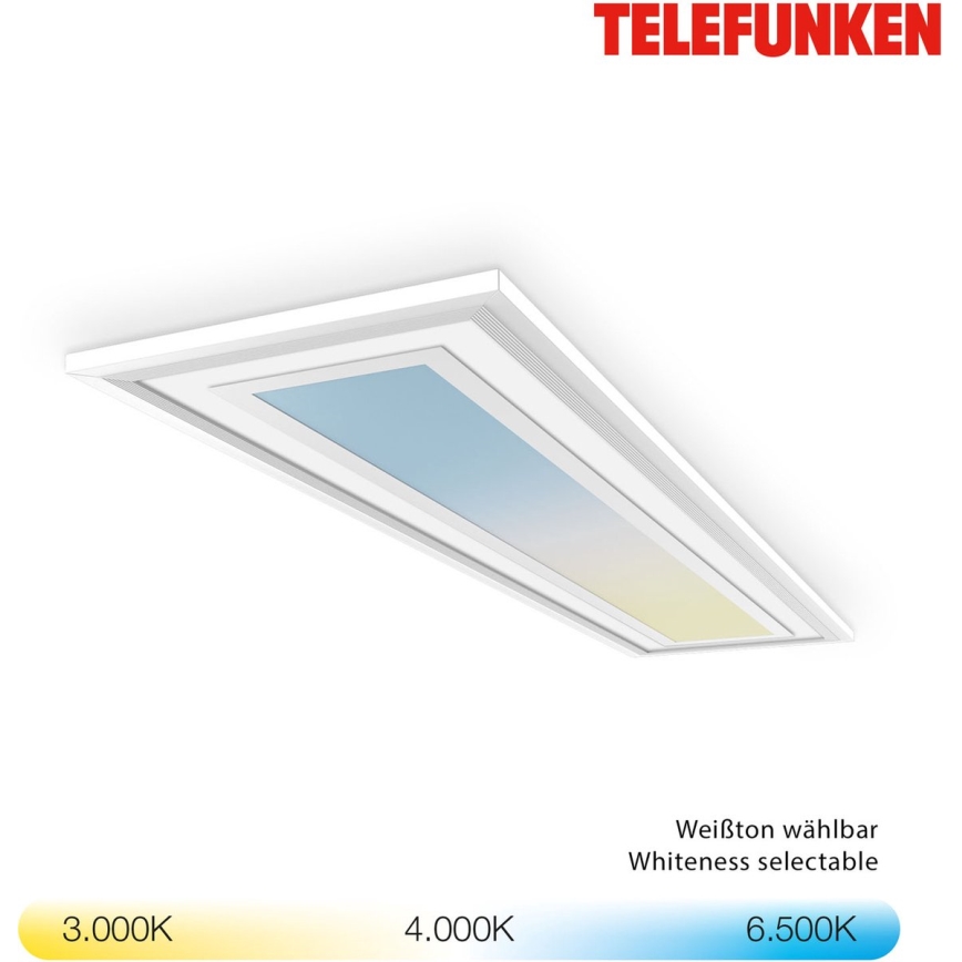 Telefunken 318906TF - LED RGBW prigušivo stropno svjetlo LED/24W/230V 3000-6500K 25x100 cm + daljinski upravljač