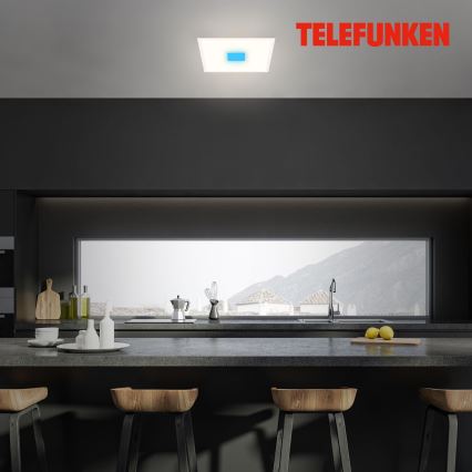 Telefunken 319106TF - LED RGBW Prigušiva stropna svjetiljka LED/24W/230V 2700-6500K bijela + daljinski upravljač