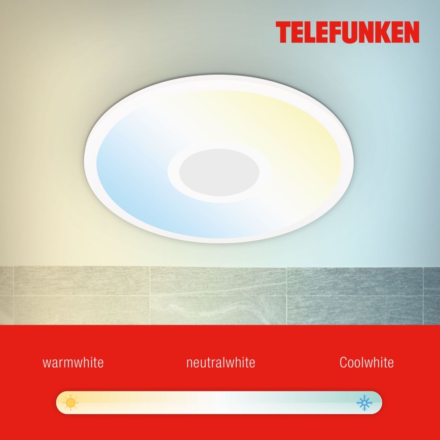 Telefunken 319306TF - LED RGBW Prigušiva svjetiljka LED/22W/230V 2700-6500K + daljinski upravljač