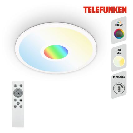 Telefunken 319306TF - LED RGBW prigušivo svjetlo LED/22W/230V 2700-6500K + daljinski upravljač