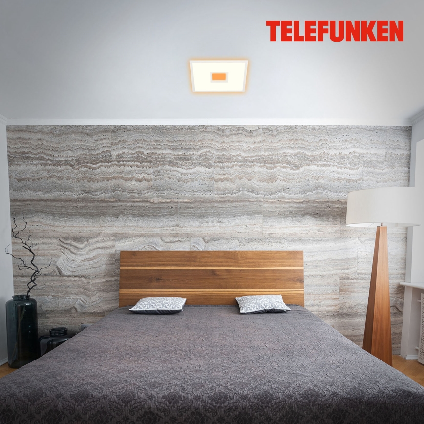 Telefunken 319406TF - LED RGBW Prigušiva stropna svjetiljka LED/24W/230V 2700-6500K bijela + daljinski upravljač