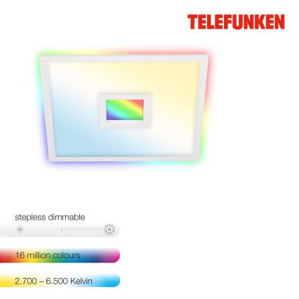 Telefunken 319406TF - LED RGBW Prigušiva stropna svjetiljka LED/24W/230V 2700-6500K bijela + daljinski upravljač