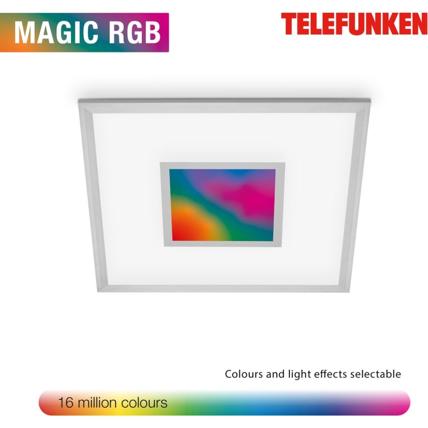 Telefunken 319704TF - LED RGB Prigušiva stropna svjetiljka LED/24W/230V 3000-6500K + daljinski upravljač