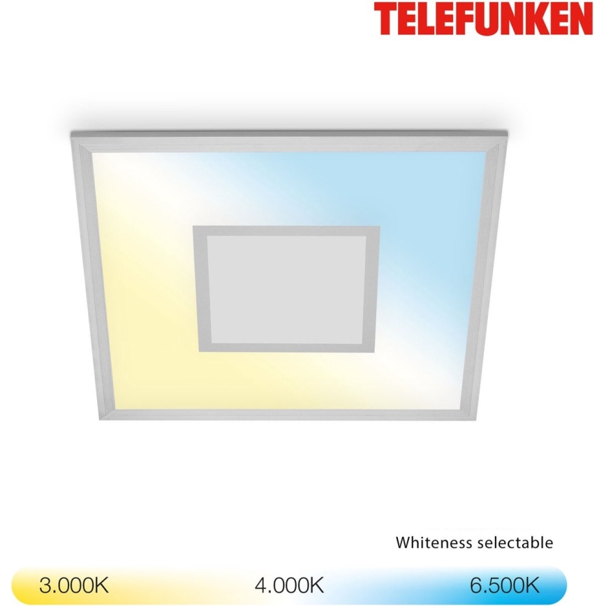 Telefunken 319704TF - LED RGB Prigušiva stropna svjetiljka LED/24W/230V 3000-6500K + daljinski upravljač