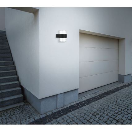 Telefunken 320405TF - LED vanjska zidna svjetiljka 2xLED/8W/230V IP44 crna