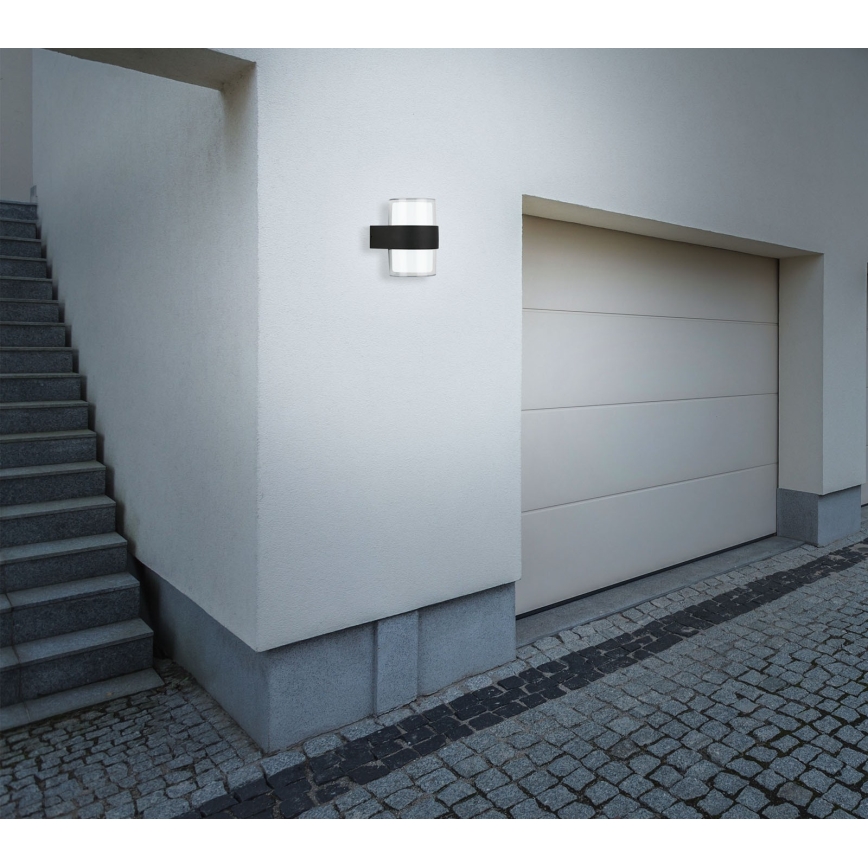 Telefunken 320405TF - LED vanjska zidna svjetiljka 2xLED/8W/230V IP44 crna