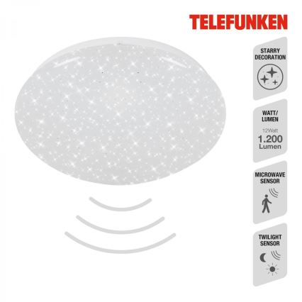 Telefunken 601706TF - LED Stropna svjetiljka sa senzorom LED/12W/230V pr. 27 cm