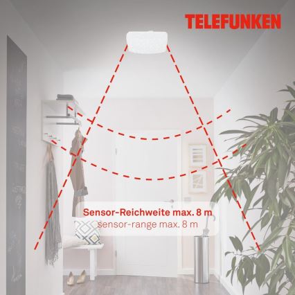 Telefunken 601906TF - LED Stropna svjetiljka sa senzorom LED/12W/230V 4000K