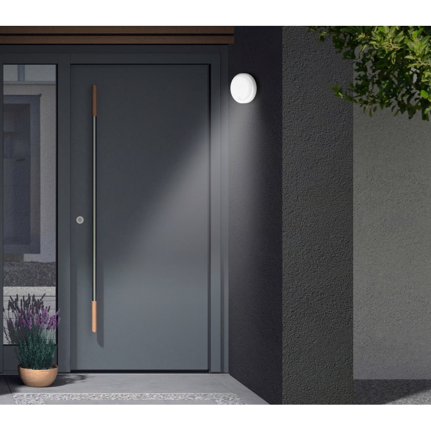 Telefunken - LED vanjsko zidno svjetlo sa senzorom sumraka i pokreta LED/12W/230V IP44 bijelo