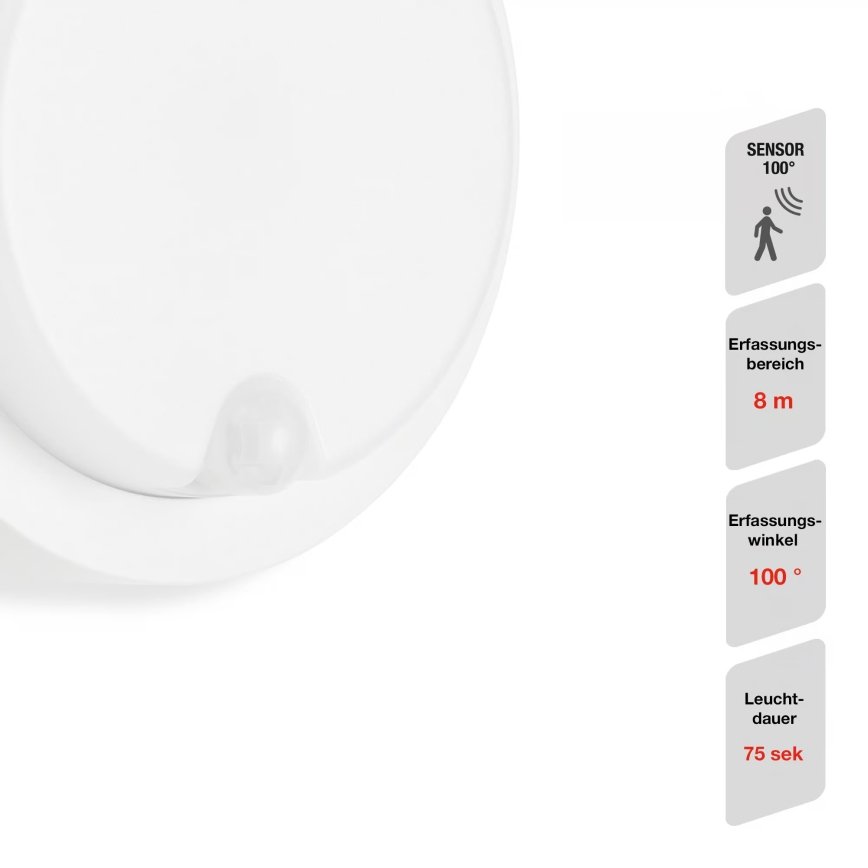 Telefunken - LED vanjsko zidno svjetlo sa senzorom sumraka i pokreta LED/12W/230V IP44 bijelo