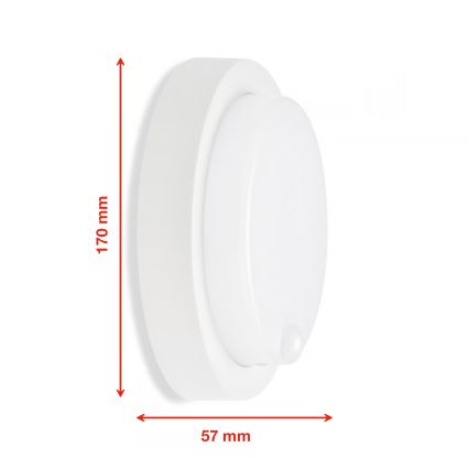 Telefunken - LED vanjsko zidno svjetlo sa senzorom sumraka i pokreta LED/12W/230V IP44 bijelo