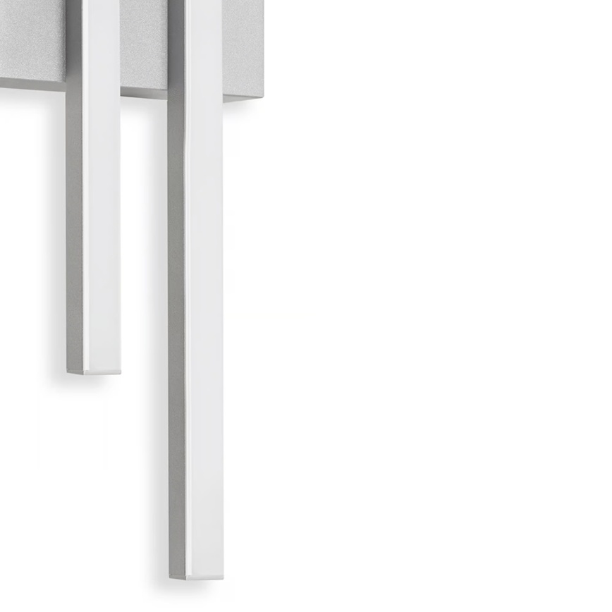 Telefunken - LED vanjsko zidno svjetlo 2xLED/4W/230V IP44 srebrna