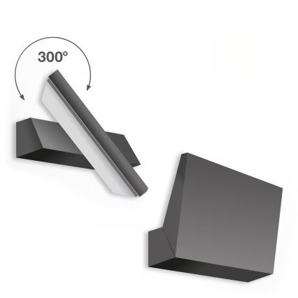 Telefunken - LED vanjsko zidno svjetlo LED/10W/230V IP44 crno