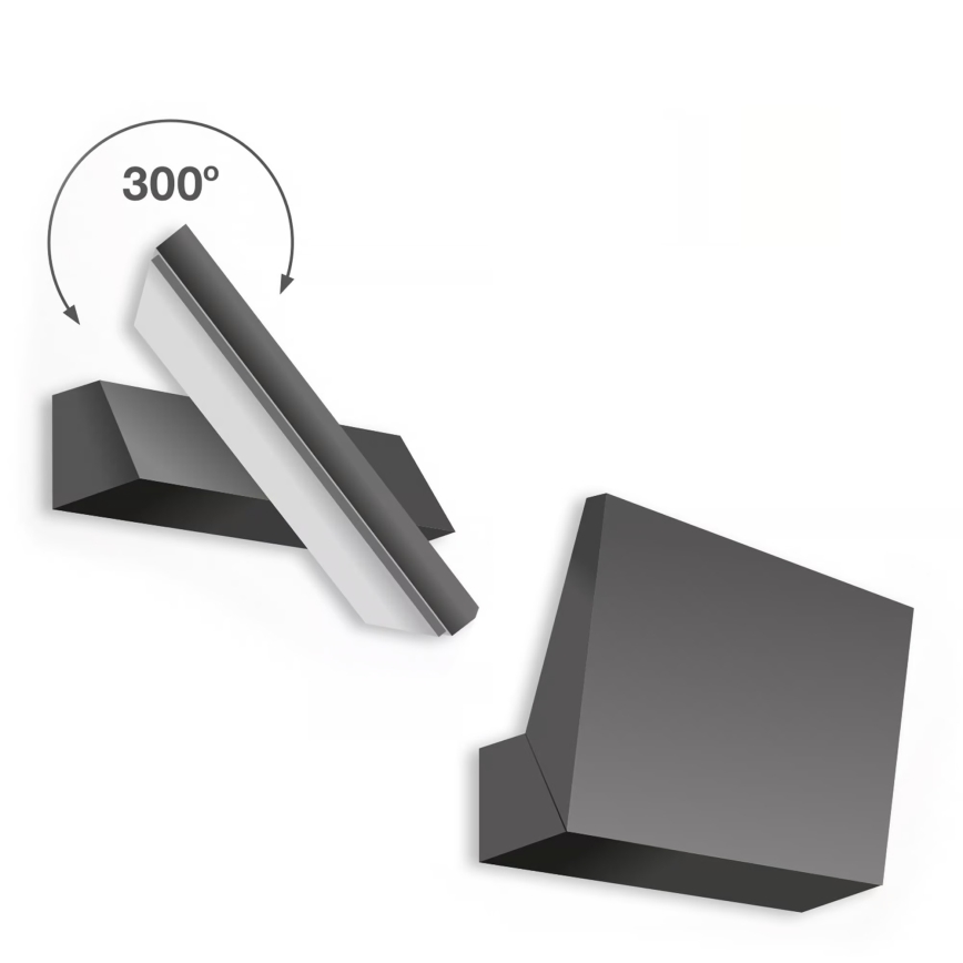 Telefunken - LED vanjsko zidno svjetlo LED/10W/230V IP44 crno