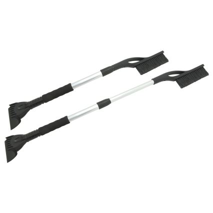 Teleskopska strugalica za auto s metlicom 100 cm crna/srebrna