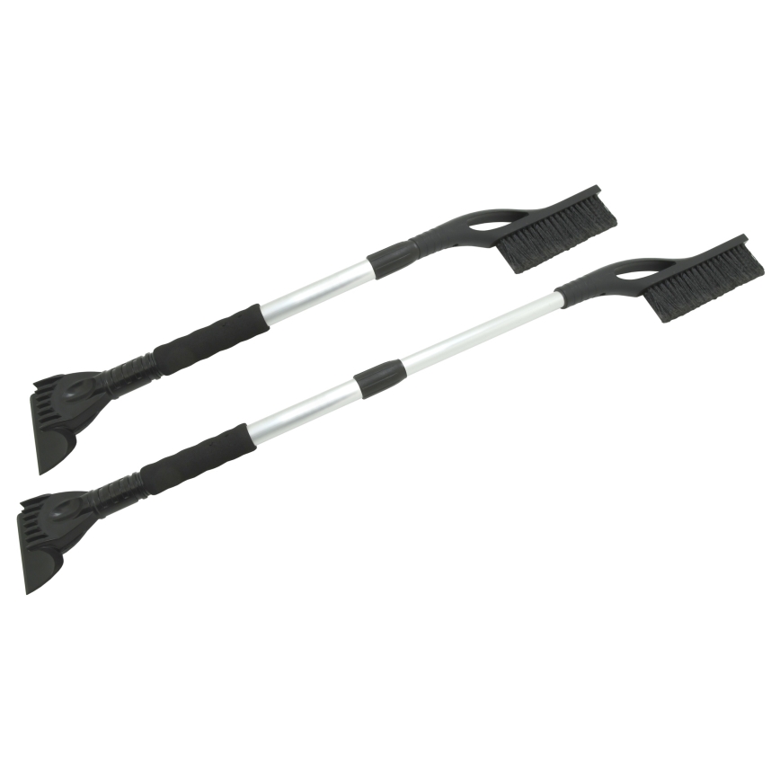 Teleskopska strugalica za auto s metlicom 100 cm crna/srebrna