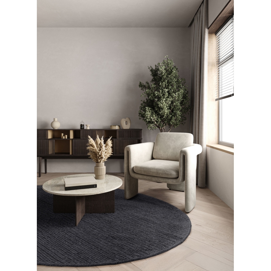 Tepih FIR WOOL 160 cm 2600 g/m2 antracit/prirodan