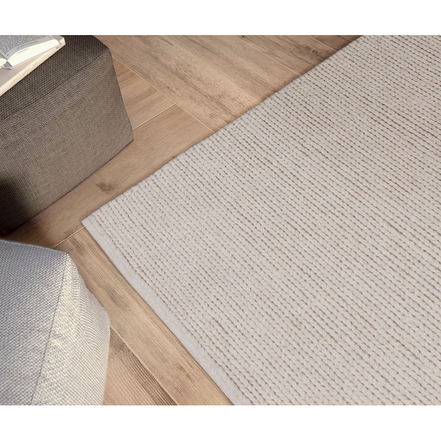 Tepih FIR WOOL 160x230 cm 2600 g/m2 krem/prirodna