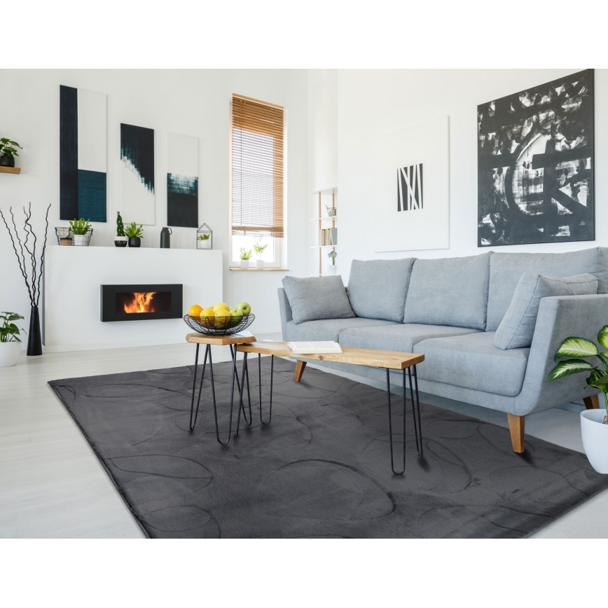 Tepih RABBIT 3D 160x230 cm antracit