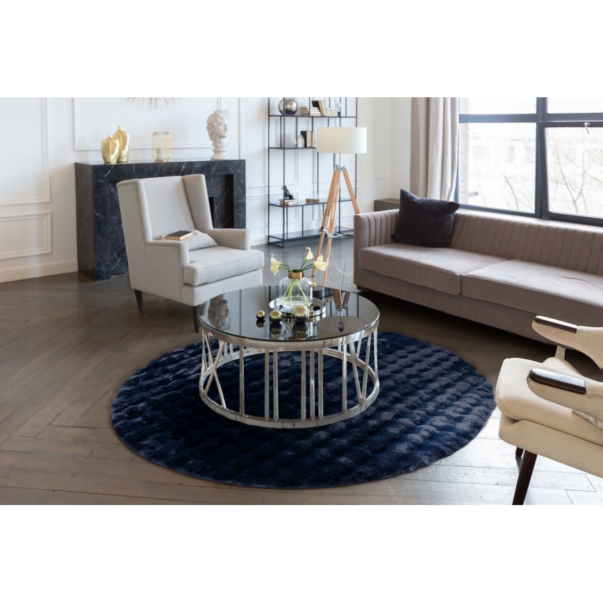 Tepih RABBIT BUBBLE 160 cm tamnoplava