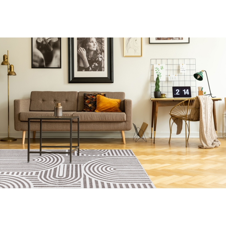 Tepih SALAMANCA 160x230 cm sivi/bijeli