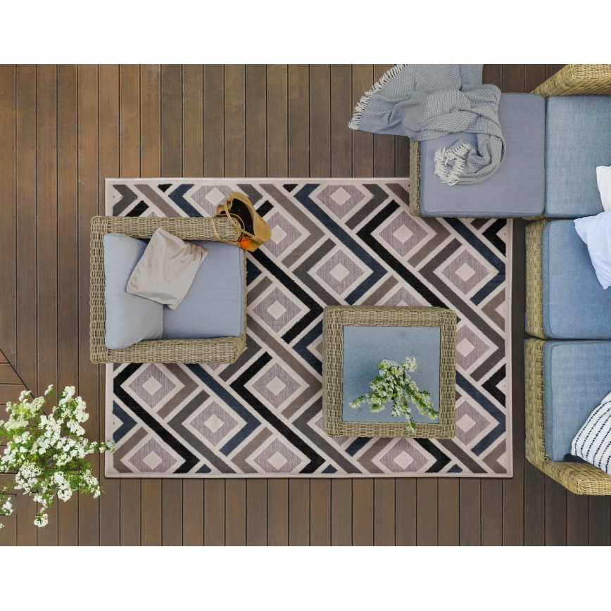 Tepih SHIFT 160x220 cm sivi/plavi