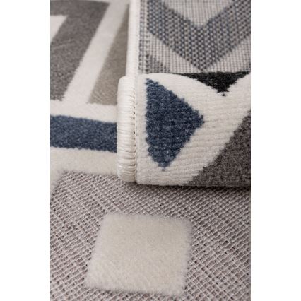 Tepih SHIFT 80x150 cm sivi/plavi/bež