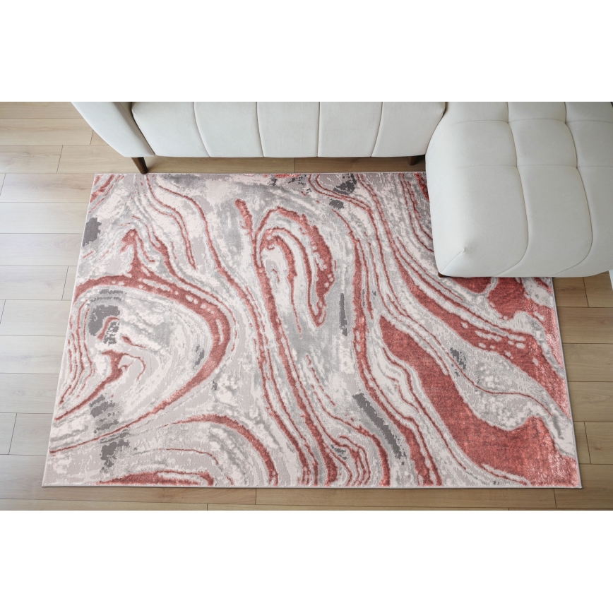 Tepih STONE 80x140 cm ružičasta/siva
