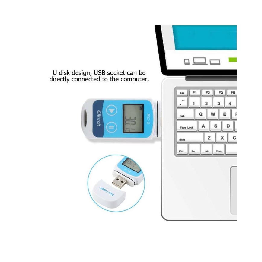 Termometar sa snimanjem USB/1xCR2032 IP67