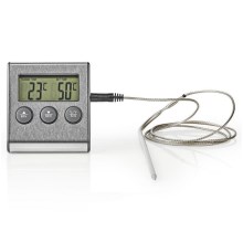 Termometar za meso s LCD zaslonom i tajmerom 0-250 °C 1xAAA