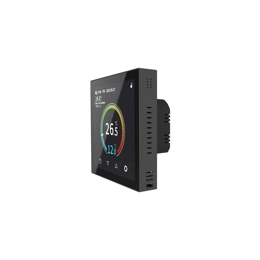 Termostat za podžbuknu ugradnju 230V crni Wi‑Fi Tuya