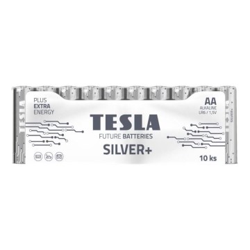 Tesla baterije - 10 komada alkalnih baterija AA SILVER+ 1,5V 2900 mAh