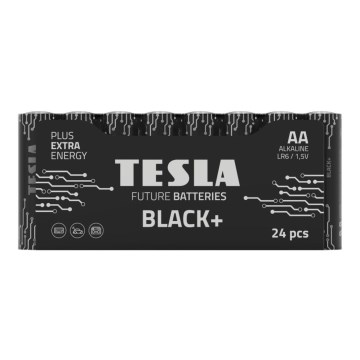 Tesla baterije - 24 komada alkalnih baterija AA BLACK+ 1,5V 2800 mAh