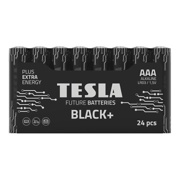 Tesla baterije - 24 komada alkalnih baterija AAA BLACK+ 1,5V 1200 mAh